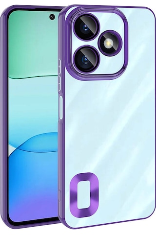 Xiaomi Redmi 13 4g Kılıf Kamera Korumalı Logo Gösteren Zore Omega Kapak-derin Mor Derin Mor