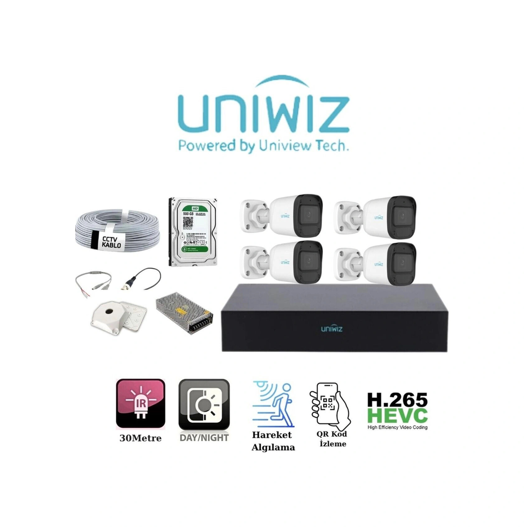 4 Kameralı 2mp Full Hd Ahd Kamera Seti-114979