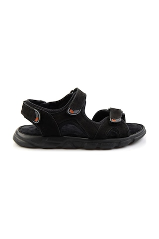 Bambi Siyah Leather Erkek Sandalet E05078102501 Siyah