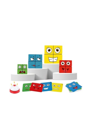 Montessori Eğitici Rubik Emoji Bulmaca Zeka Kutu Oyunu El Becerisi Ve Görsel Zeka Geliştirici Oyun