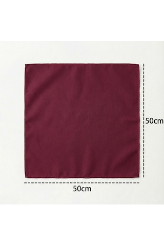 Jz Shop Düz Sade Şifon Kare Fular - Zarif Kadın Boyun Fuları Ve Bandana 50x50cm Bordo