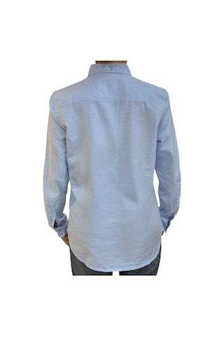 Gap V-frch Fıtted Oxford Logo Kadın Gomlek Mavi