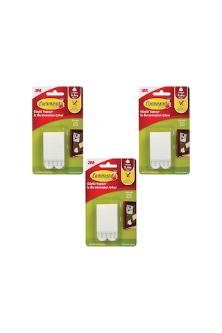3m 17201 Command Orta Boy Cırt Bant 3 Paket