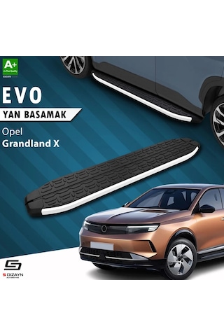 S-dizayn Opel Grandland X 2 Hybrid Evo Aluminyum Yan Basamak 183 Cm 2024 Üzeri A+ Kalite
