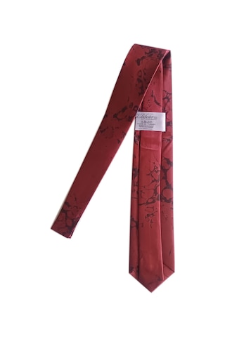 Elifebru Exclusive Handicrafts Ebru Sanatı Saten Kumaş Kravat Kırmızı Siyah Sakr 139 Kırmızı Siyah 001