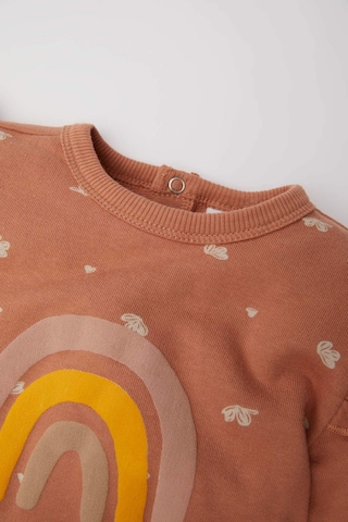 DeFacto Kız Bebek Yenidoğan Baskılı Kalın Uzun Kollu Tulum D6016A524WNBN564 Kahve