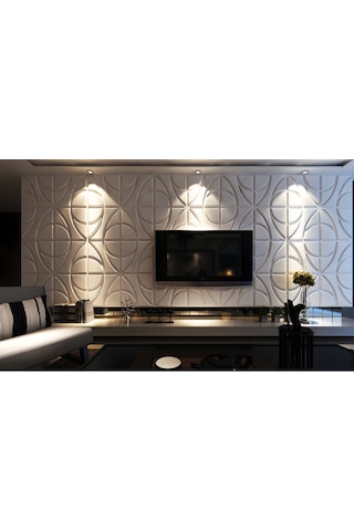3 Boyutlu Boyanabilir Pvc Duvar Paneli Trend 50-50 Cm 4 Adet-1 Metrekare