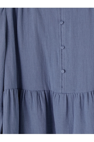 Lcw Modest Mavi Büzgülü Kadın Müslin Tunik
