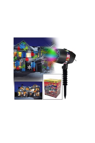 Sge Teknoloji 12 Farklı Desen Lazer Projektör Yansıtmalı Ev Bahçe Dekorasyon Aydınlatma