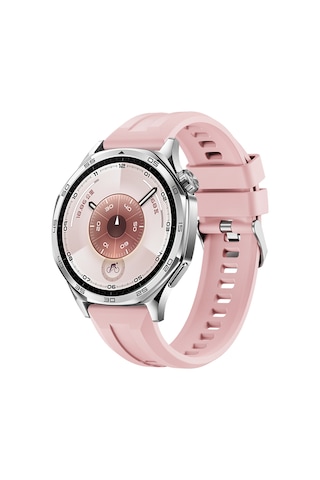 Galaxy Watch 3 45mm Uyumlu Khyr Krd-148 22mm Silikon Kordon - Pembe