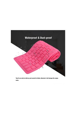 Geeksen "su Geçirmez 108 Tuşlu Usb Silikon Katlanabilir Sessiz Klavye - Taşınabilir Ve Hafif"