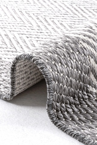 Hoom Rugs Nova 2002 Gri İnce Kaymaz Latex Tabanlı Sisal Halı