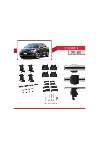 Citroen Ds4 2011-2015 Arası İle Uyumlu Ace-4 Ara Atkı Tavan Barı Gri