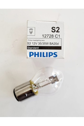 Phılıps 12v 35/35 S2 Ön Far Ampulü Sarı - Motosiklet