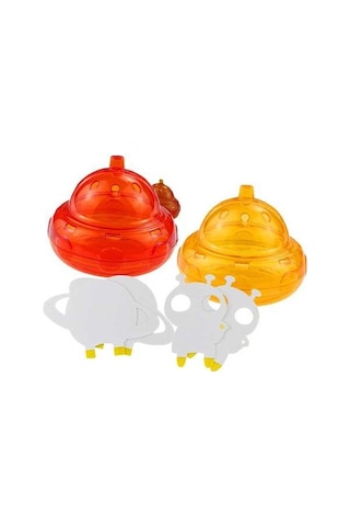 Createtech Suntek Uzay Gemisi Şekli Yeniden Kullanılabilir 2 Adet Kırmızı Meyve Sineği Kapanı