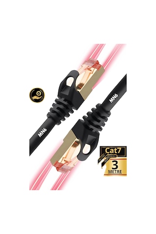 Mn6 M109xf Cat7 Kablo 3 Metre-26awg-s/ftp/10gbps-600 Mhz-3 Metre Cat7 Ethernet Kablosu