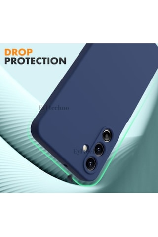 Samsung Galaxy Uyumlu A36 5g Kılıf Renkli Yumuşak Silikon Kapak Ekran Koruyucu Cam 9h Temperli -lacivert Lacivert