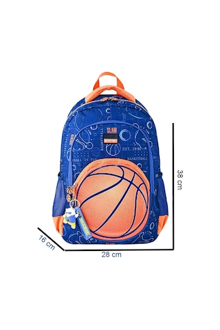 Muggle 3 Bölmeli Basketball Okul Sırt Çantası Mavi Mu-5880 Mavi