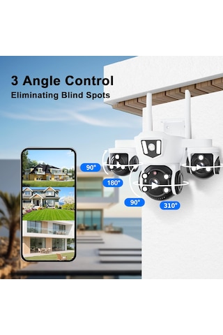 Mpıa Mızu 6mp Üç Kameralı 10x Dijital Zoom Gece Görüş Wifi Sesli Türkçe