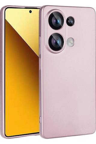 Ekılıf - Xiaomi Poco M6 Pro 4g Uyumlu Kılıf Mat Soft Premier Silikon Kapak - Rose Gold