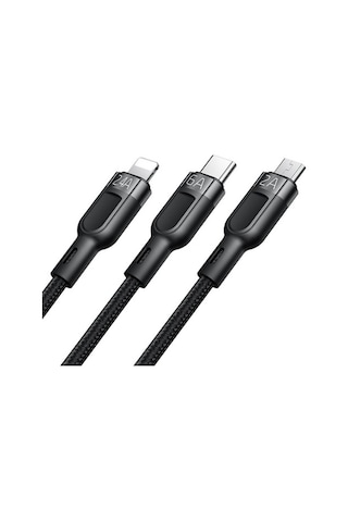 Mcdodo 3In1 65W Lightning/Type C/Micro Usb Şarj Kablosu 1.2 Metre