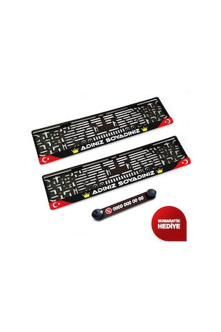 2 Adet Kişiye Özel Isimli Plakalık 552942387