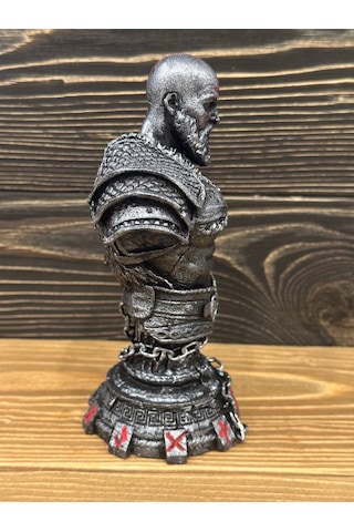 Kratos 20cm Gümüş Eskitme Kırmızı Detay God Of War 4 Playstation-