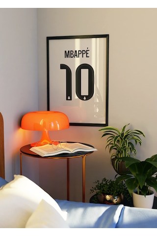 Kylian Mbappe 10 Real Poster Tablo Siyah Çerçeveli
