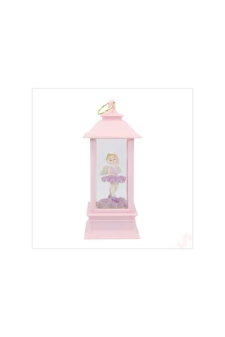 Uçuşan Simli,12,5cm X 5cm Led Işıklı Balerin Fener Küre - D