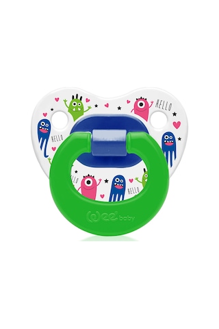 Wee Baby Desenli Damaklı Emzik No:2 Yeşil 6-18 Ay