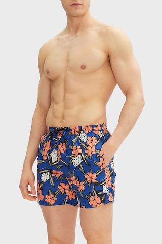 Boss Erkek Short 50508844 427 Mavi-turuncu Mavi-turuncu