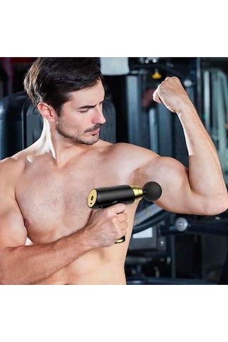 4 Başlıklı Usb Şarj Olabilen Masaj Tabancası Beyaz