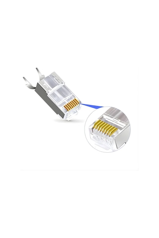 Mn6 M118xf Cat 7 Jack/6 Adet-30gbps Ye Kadar Hız-nikel Kaplı Koruma/cat7 Rj45 Konnektör-cat7 Cat6a Soket
