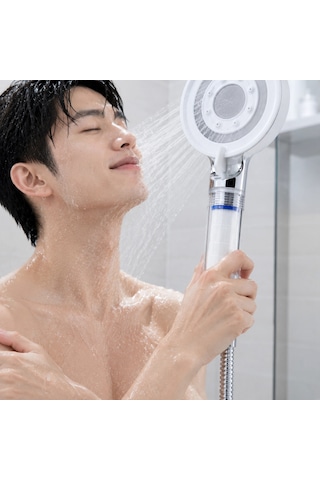 Mineral Taşlı Filtreli Duş Başlığı Güçlü Su Basınçlı Banyo Başlığı Çok Renkli