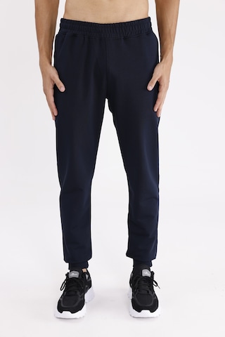 Esnek Bel Lastikli Yan Cepli Arka Cepli Daralan Paça Minimal Logo Detaylı Konforlu Spor Eşofman Altı Navyblue