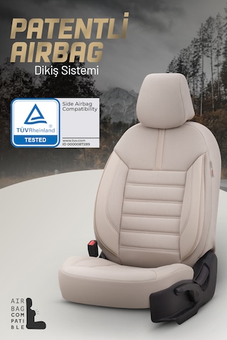 Otom Limited Design Ekstra Destekli Oto Koltuk Kılıfı Bej-bej Bej - Bej