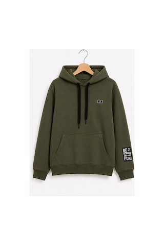 H&c Coolboy H&c Erkek Çocuk Haki Kapüşonlu Baskılı Eşofman Takımı Sweatshirt Ve Jogger Alt