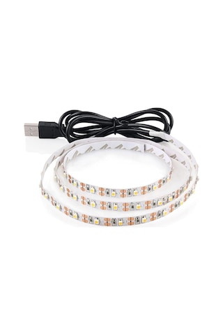 2 Metre Tv Arkası Aydınlatma 5v Usb Şerit Led Işık Beyaz Renk