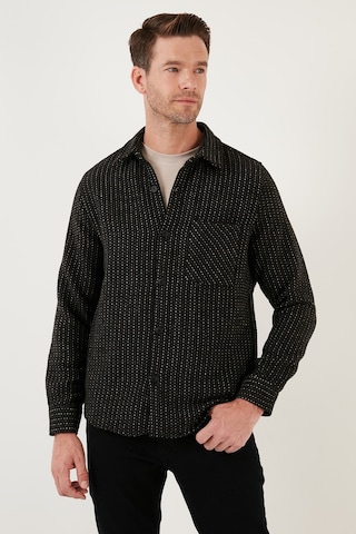 Buratti Desenli Cepli Regular Fit Uzun Kollu Kışlık Erkek Gömlek Cf24W127187 Siyah-Haki