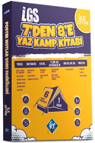 KR Akademi Yayınları LGS 7`den 8`e Yaz Kamp Kitabı Tüm Dersler KR Akademi Yayınları LGS 7`den 8`e Yaz Kamp Kitabı Tüm Dersler