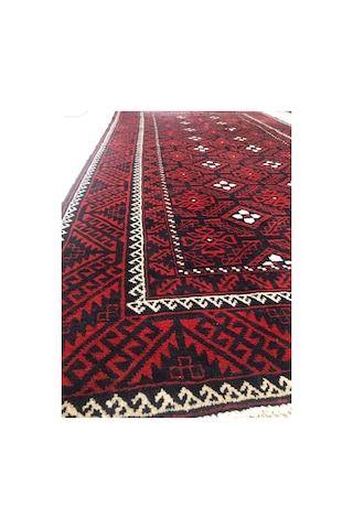40 YILLIK ANTİK İRAN BALUCH EL DOKUMASI YÜN HALI 255x135cm 3.39m2