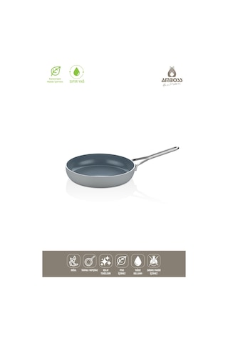 Sera Nova Yanmaz Yapışmaz Seramik Tava 24 Cm Gri