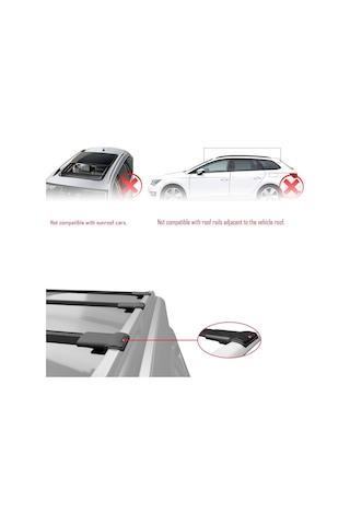 Audi A4 B8 Allroad 2008-2015 Arası İle Uyumlu Fly Model Ara Atkı Tavan Barı Siyah 3 Adet Bar