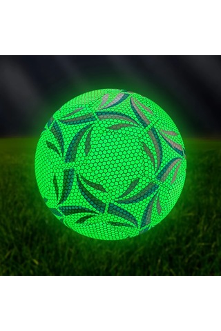 1 Adet Canlı Floresan Yeşil Profesyonel Futbol Topu - Açık Hava Çok Renkli