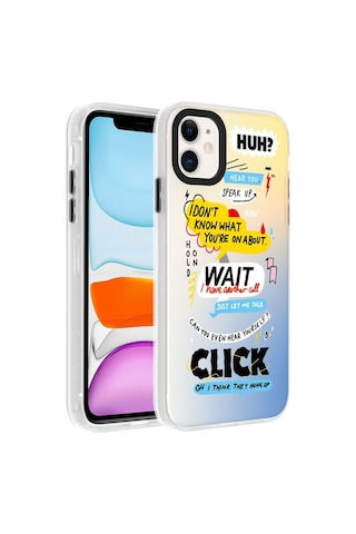 Apple Uyumlu iPhone 11 Kılıf Desenli Zore Dragon Sert Kapak Kelimeler