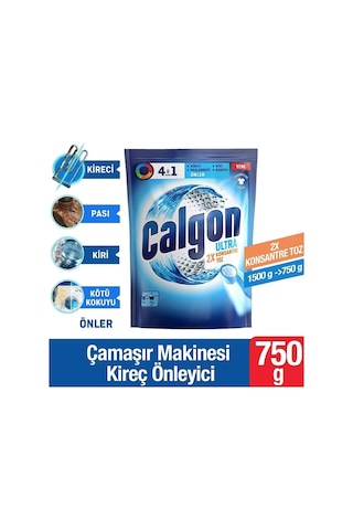 Calgon 4ü1 Arada Ultra Konsantre Toz Kireç Önleyici 3 x 750 G