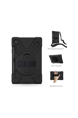 Gld-spt- Newface Samsung Uyumlu Galaxy P610 Tab S6 Lite 10.4 Kılıf Amazing Tablet Kapak - Siyah