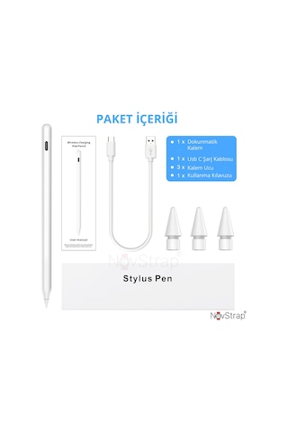 Novstrap Apple Uyumlu iPad Mini 5/6 İle Kalem Pencil Avuç İçi Red