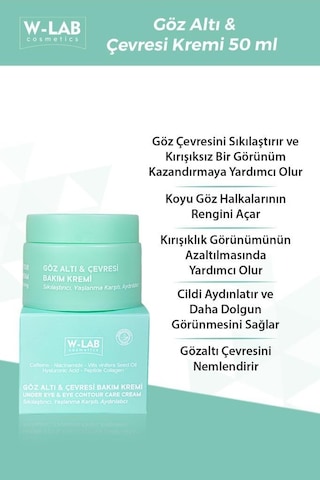 W-Lab Cosmetics Göz Çevresi Bakım Kremi 50 ML