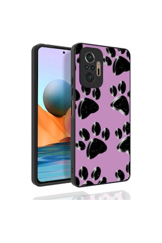 Xiaomi Redmi Note 10 Pro Kılıf Desenli Kamera Korumalı Parlak Zore Nora Kapak NO3